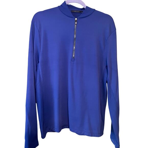 Greyson Men's Siasconset Golf Quarter Zip Blue - Medium - Picture 1 of 7